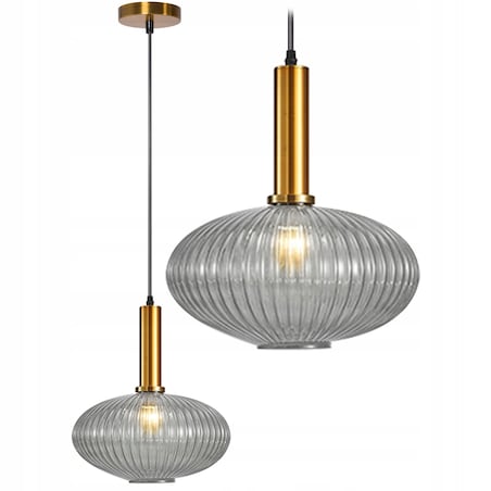 Lampa Sufitowa Wisząca Szklana Przezroczysta