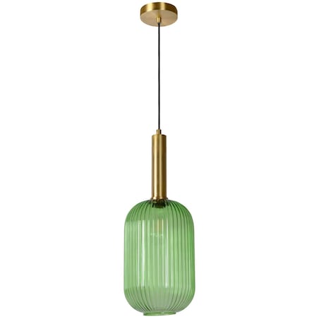 LAMPA wisząca MALOTO 45386/20/33 Lucide loftowa OPRAWA szklany zwis zielony mosiądz