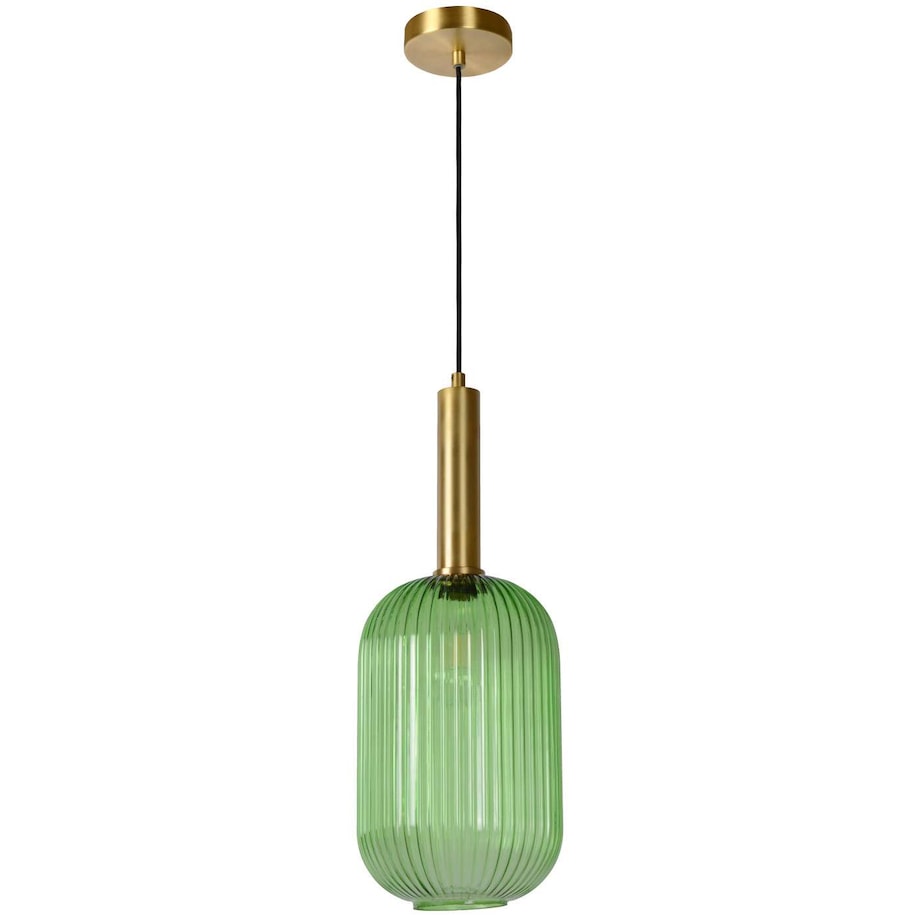 LAMPA wisząca MALOTO 45386/20/33 Lucide loftowa OPRAWA szklany zwis zielony mosiądz