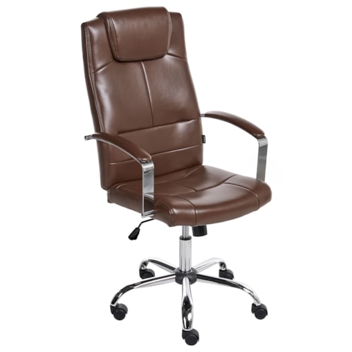 Fotel biurowy WINNER Ekoskóra Brązowy