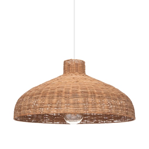 Lampa wisząca ORIGANES z rattanowym kloszem, Ø 58 cm