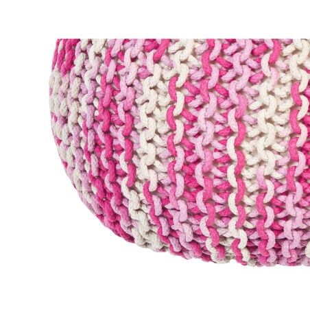 Puf 50 x 35 cm biało-różowy CONRAD