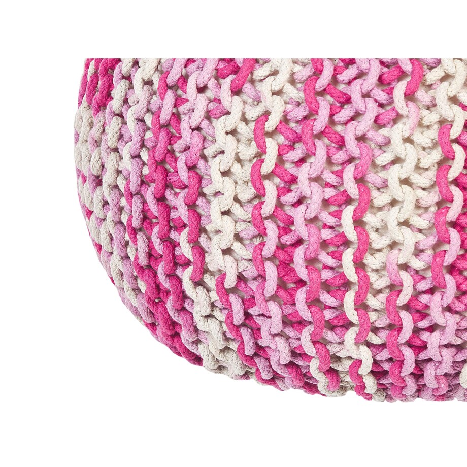 Puf 50 x 35 cm biało-różowy CONRAD