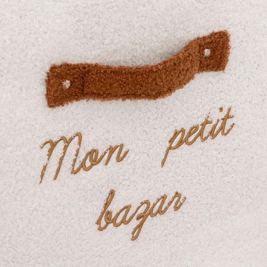 Kosz na zabawki składany, bouclé, Fluffy