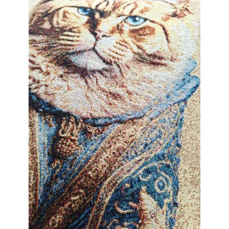 Poszewka Na Poduszkę Jasiek 45X45 Cm Żakardowa Dekoracyjna Ozobna Kot