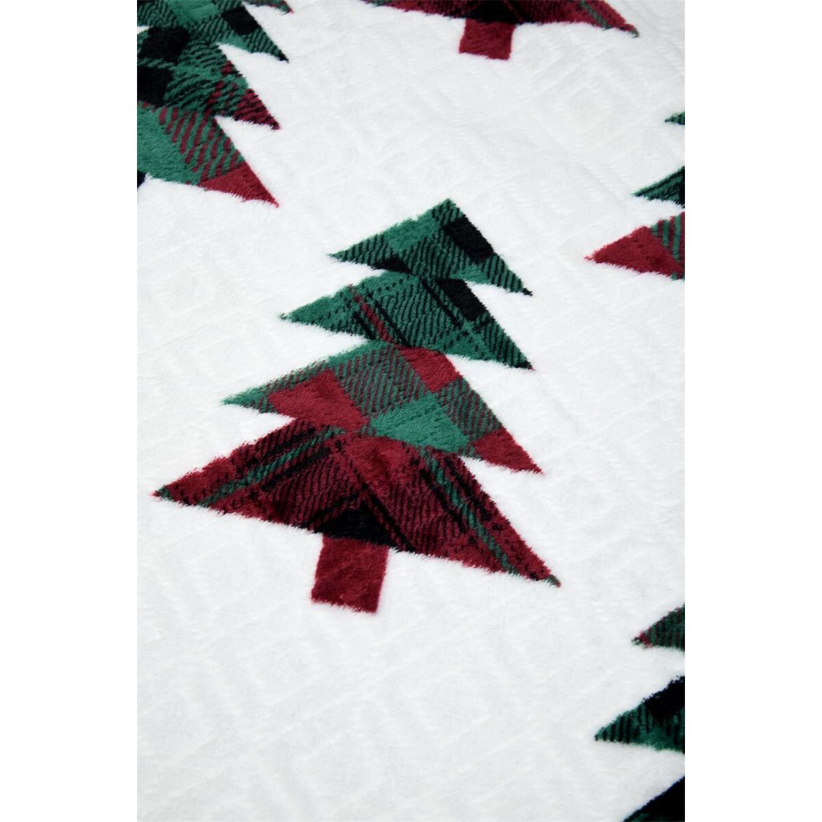 Koc świąteczny KLAUS w choinki, 130 × 160 cm