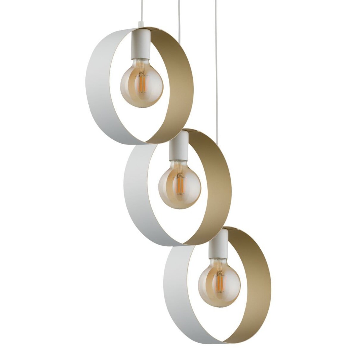 Salonowa lampa wisząca HOOP 32291 Sigma kaskada do jadalni biała