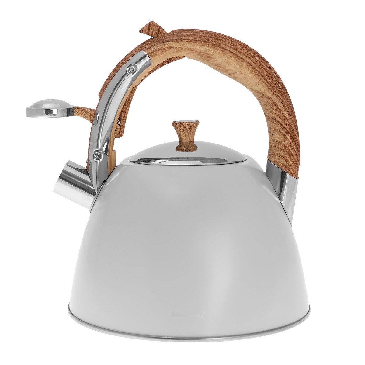 Czajnik stalowy z gwizdkiem lakierowany 3.0L biały matowy KLAUSBERG