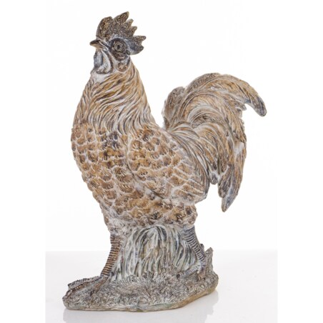 Dekoracja - szary KOGUT 41x17x37 cm