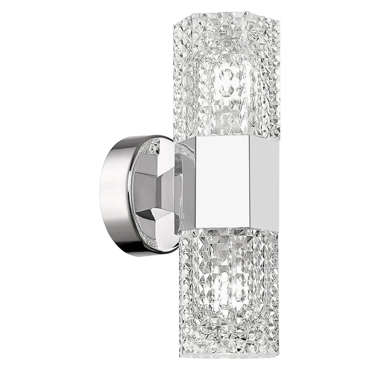 Kinkiet ścienny kryształowy Icicle W0542-02A-F4B1 Zumaline do jadalni chrom