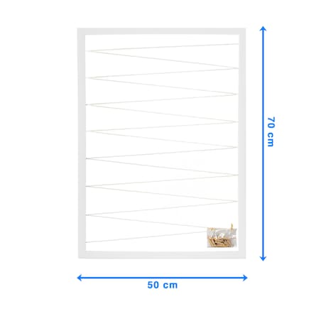 Ramka Na Zdjęcia 50X70 Cm Multiramka Ze Sznurkami Galeria Biała
