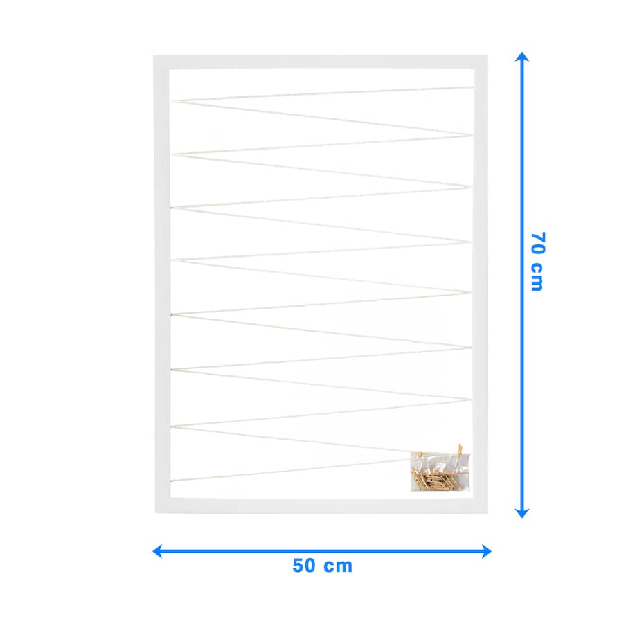 Ramka Na Zdjęcia 50X70 Cm Multiramka Ze Sznurkami Galeria Biała