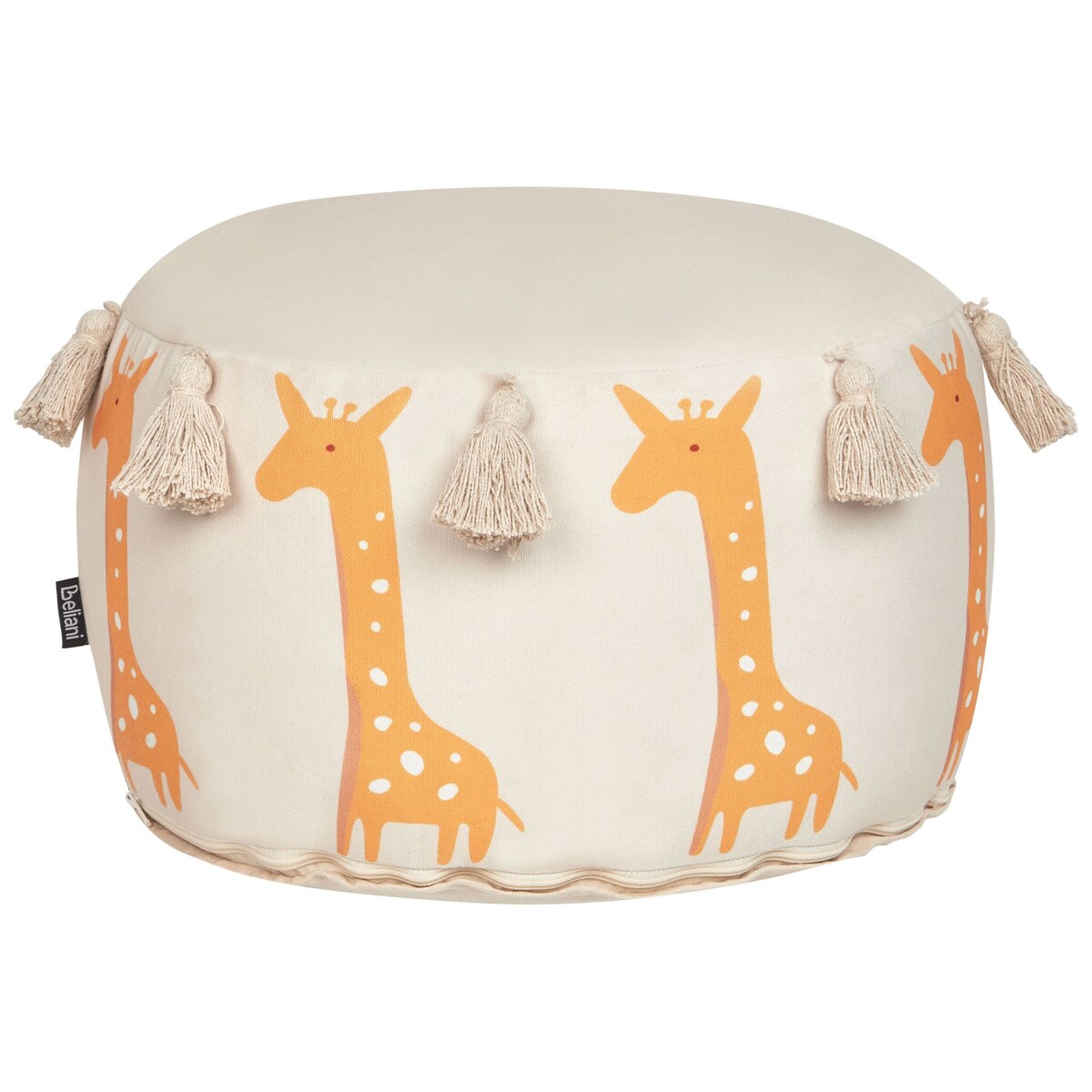 Puf wzór w żyrafy 45 x 25 cm beżowy KARTEE