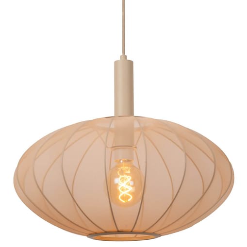 Naturalna lampa wisząca Corina 03447/52/38 Lucide tkanina beżowa