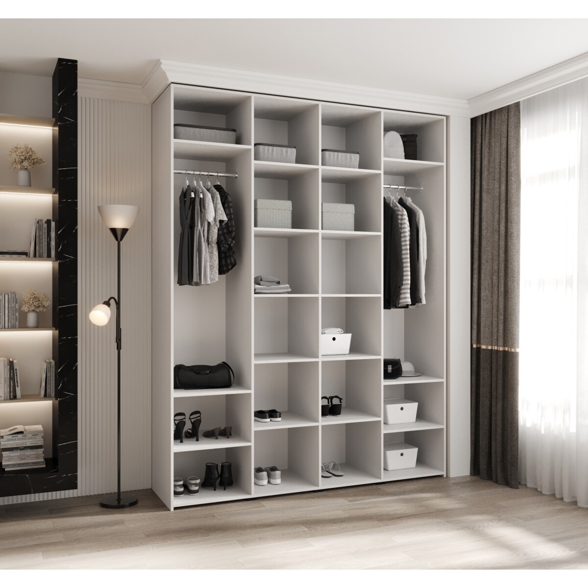 Szafa czterodrzwiowa Como 1 190 gł.50 biały+złoty