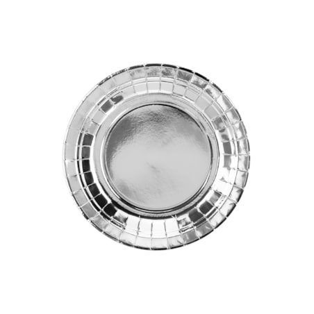 Talerzyki, srebrny, 18cm (1 op. / 6 szt.)