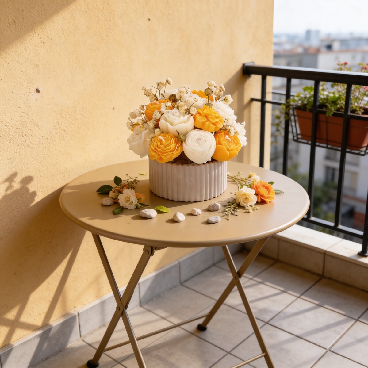 Świeca sojowa ZAPACHOWA bukiet FLOWERBOX jesienna prezent CANDELA ENCANTADA