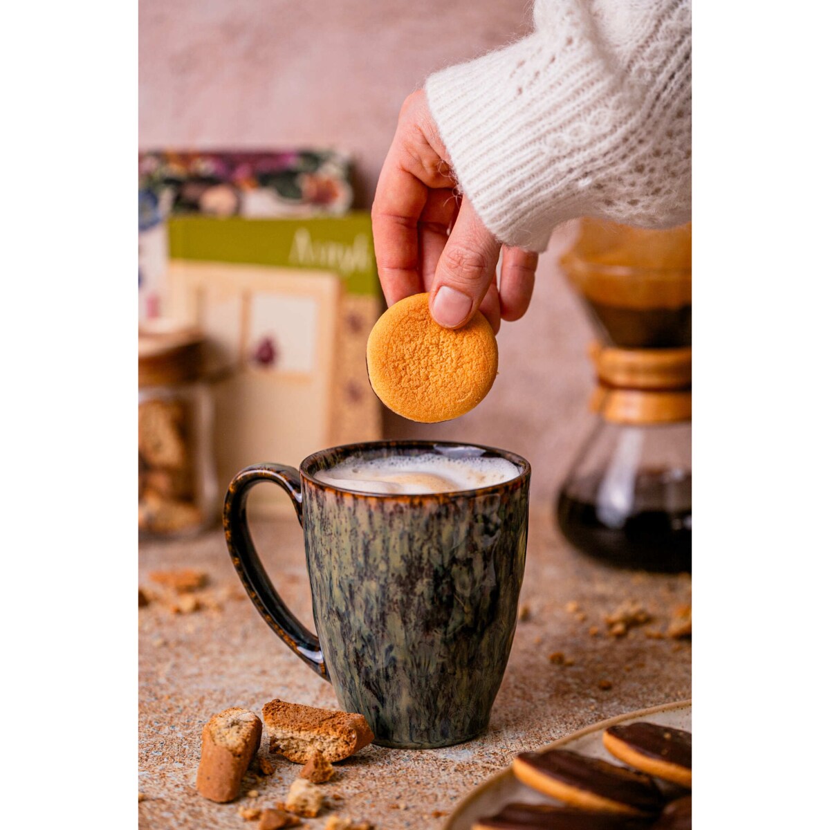 Zestaw kubków Kasai żółto-zielony dla 6 osób Nowoczesny Do zmywarki Komplet