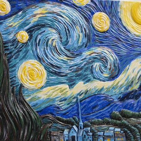 Malowanie 3D - Płaskorzeźba Gwiaździste niebo