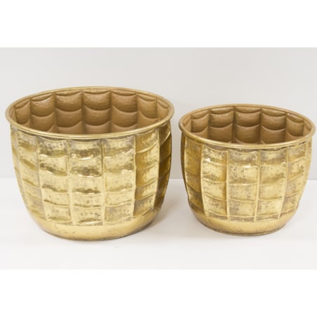 Osłonka 2 szt. metalowa złota 23,5x33,5 i 20,5x27,5 cm MARREN