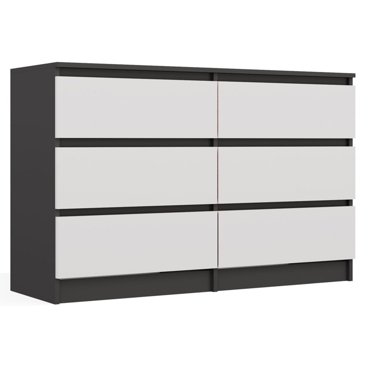 Komoda Malwa M6 120 ANTRACYT / BIAŁY