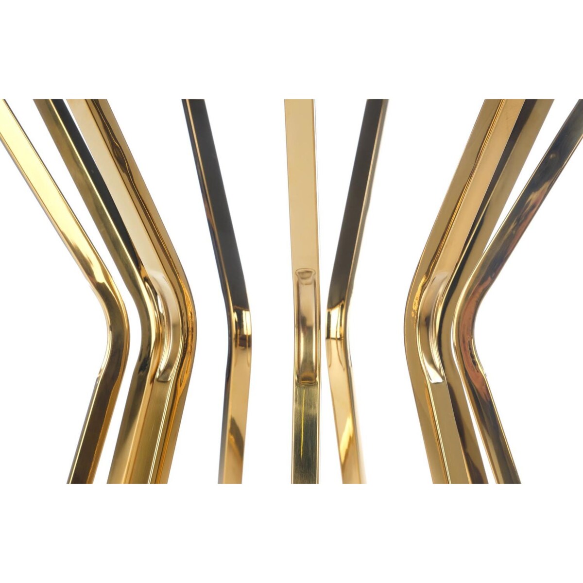 STOLIK KAWOWY Finea S LUSTRZANY BLAT złota podstawa 45x50 cm