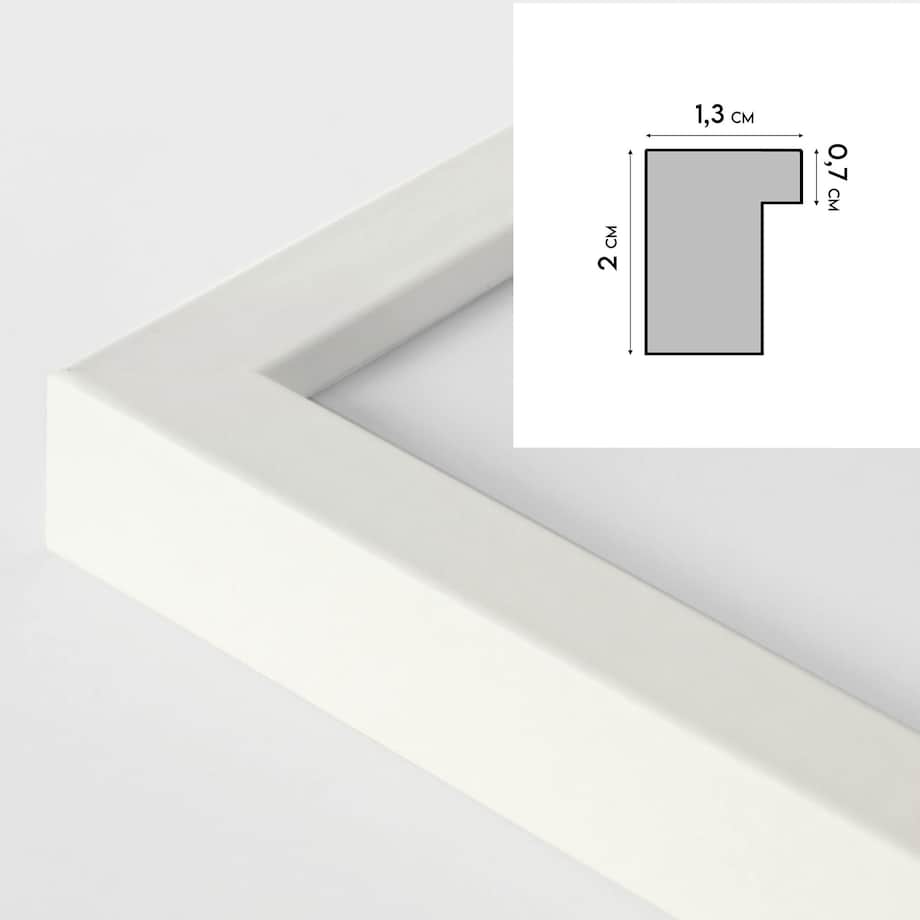 Biała ramka na zdjęcia 40x60 cm wisząca poziom pion rama MDF z plexi klasyczna ramka