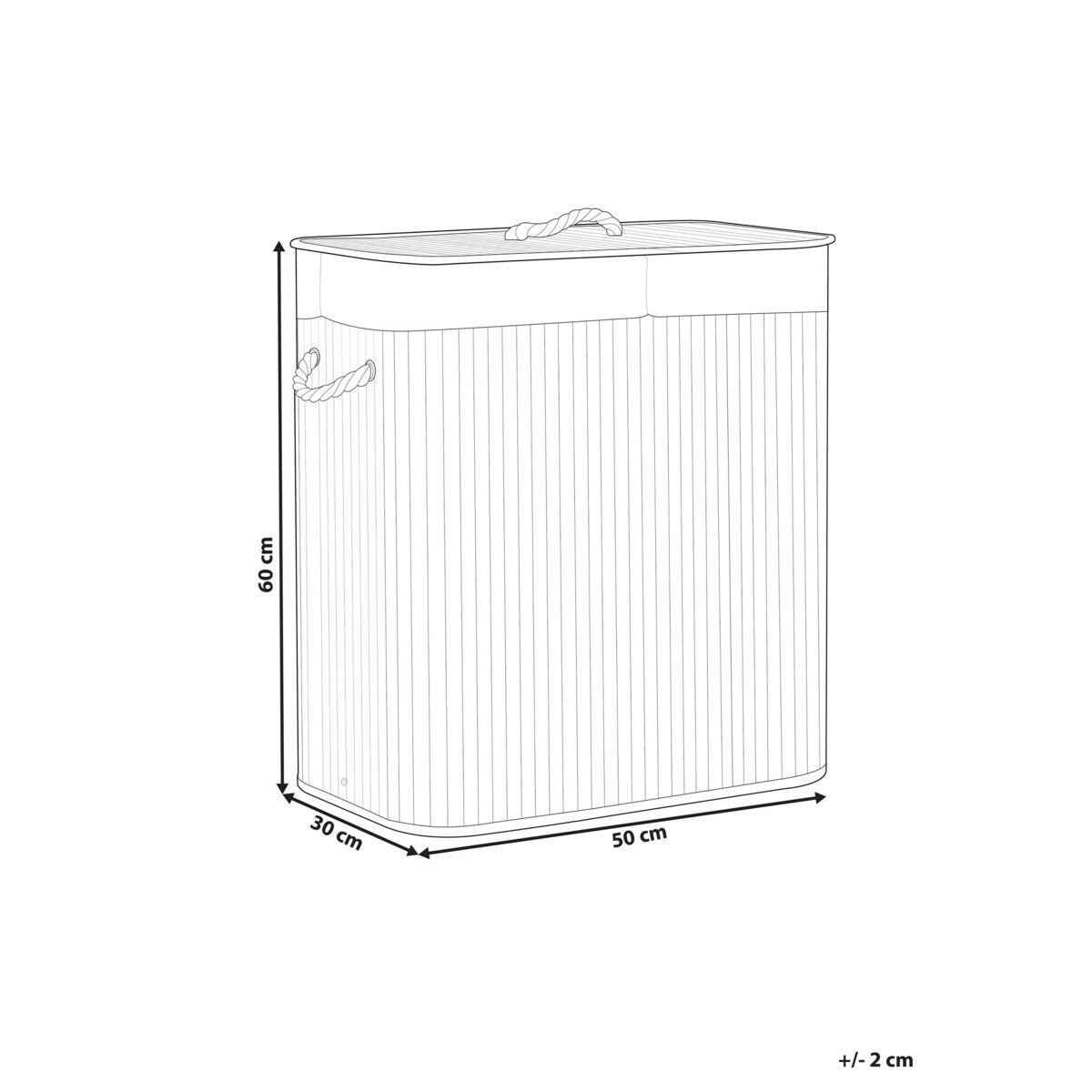 Kosz bambusowy z pokrywką ciemne drewno KANDY