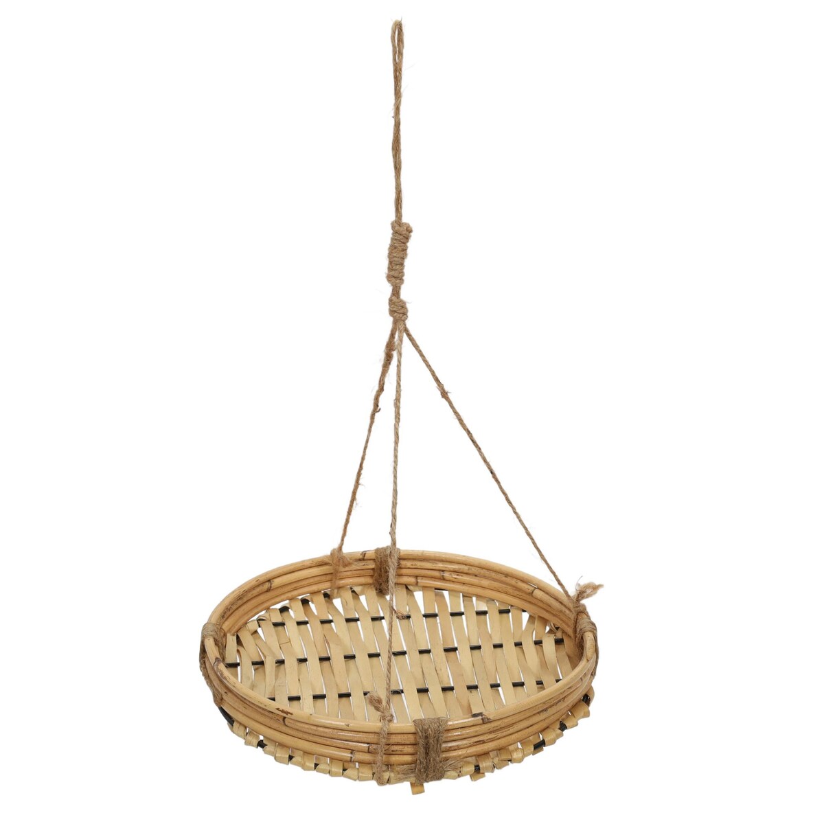 Donica wisząca z bambusa i rattanu, Ø 25,5 x 45 cm
