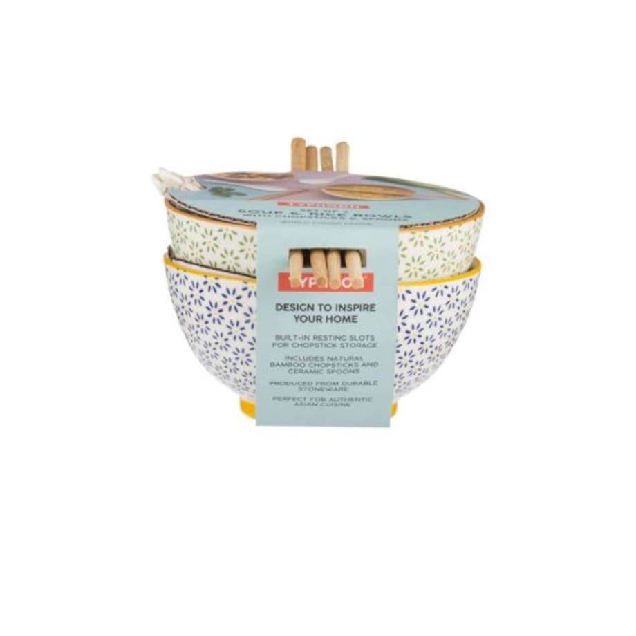 Zestaw 2 misek na ryż + pałeczki i łyżki World Foods Typhoon