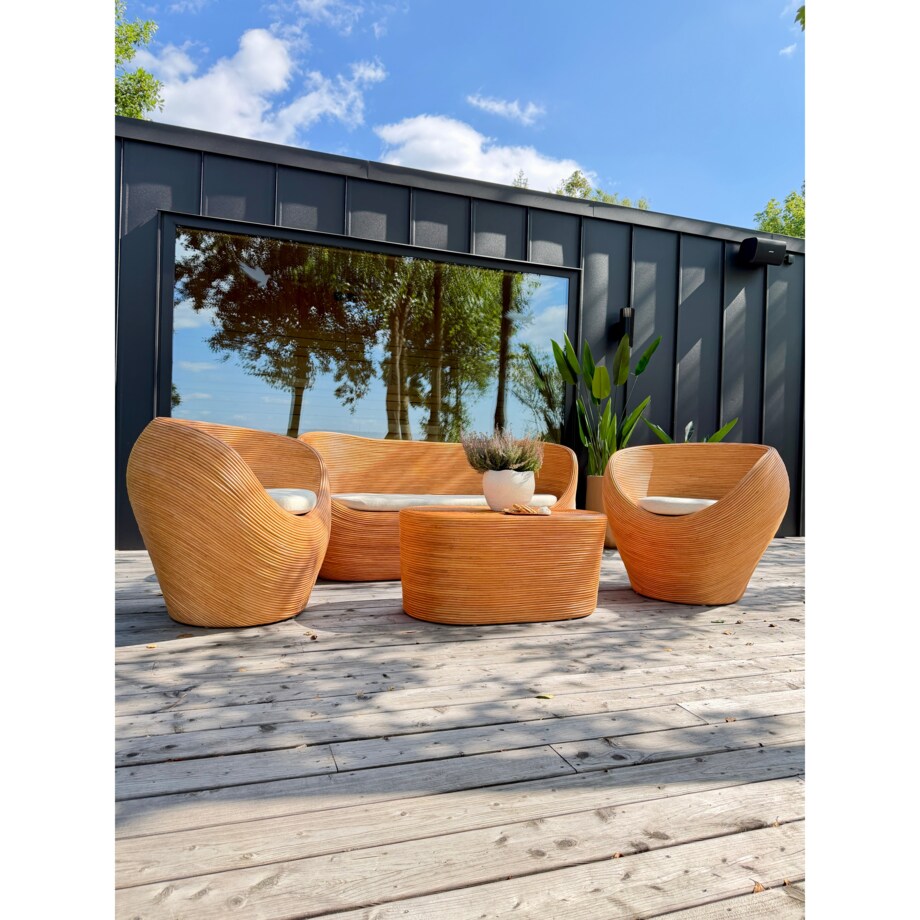 Sofa rattanowa Tegal koniak Monnarita