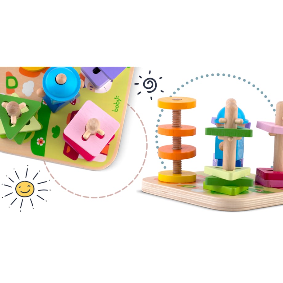 Drewniany sorter układanka edukacyjna dla dzieci Ricokids