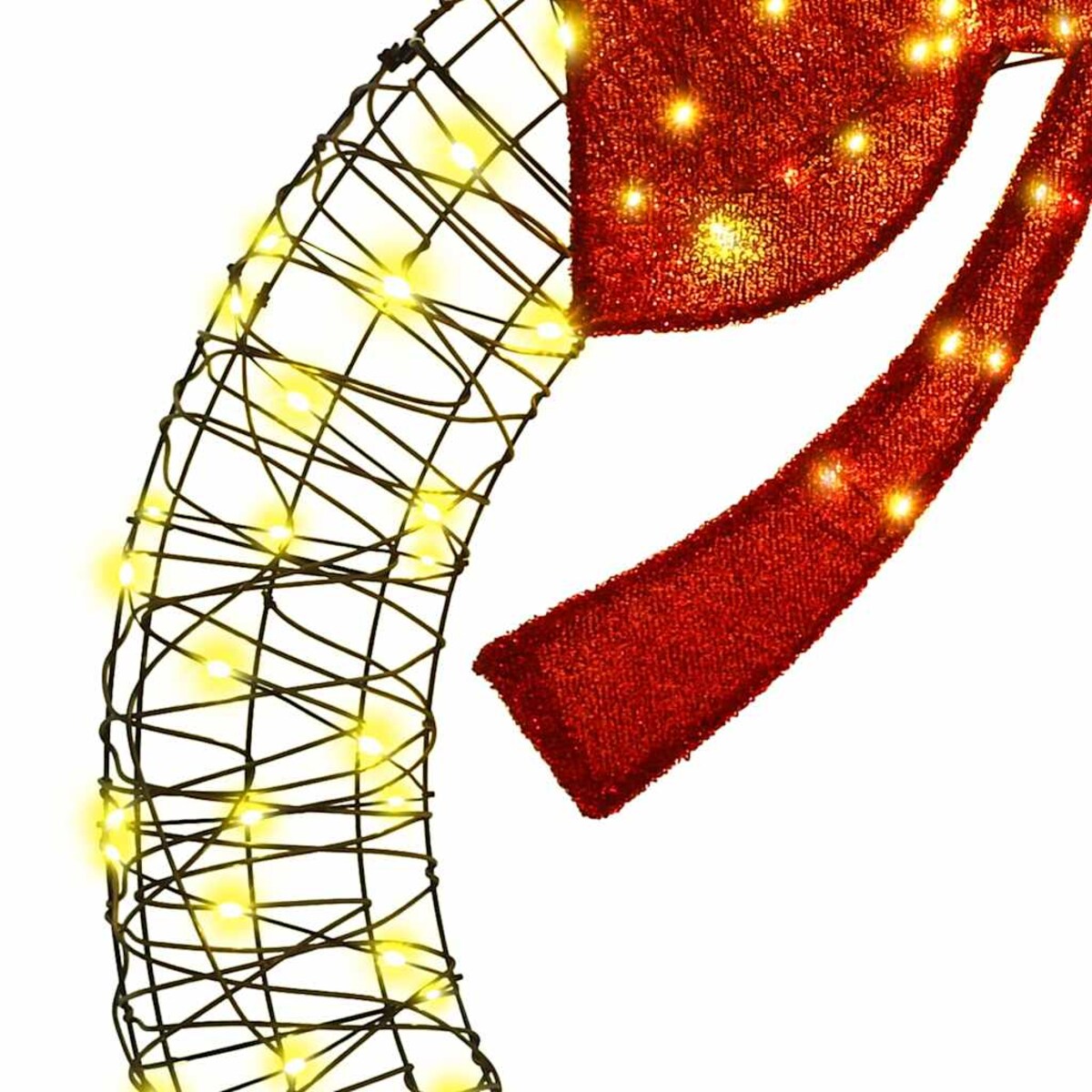 vidaXL Wianek z 150 diodami LED Ciepła biel 120 cm rattan