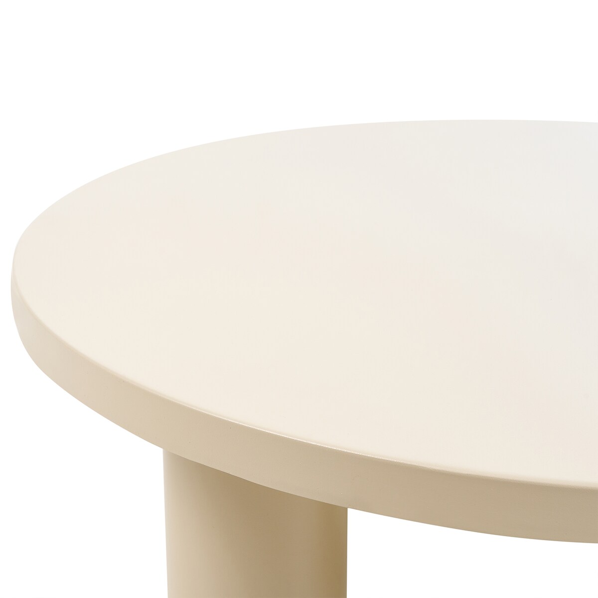 Stolik kawowy ogrodowy VIPITENO 80 cm 80 cm Metal Beżowy