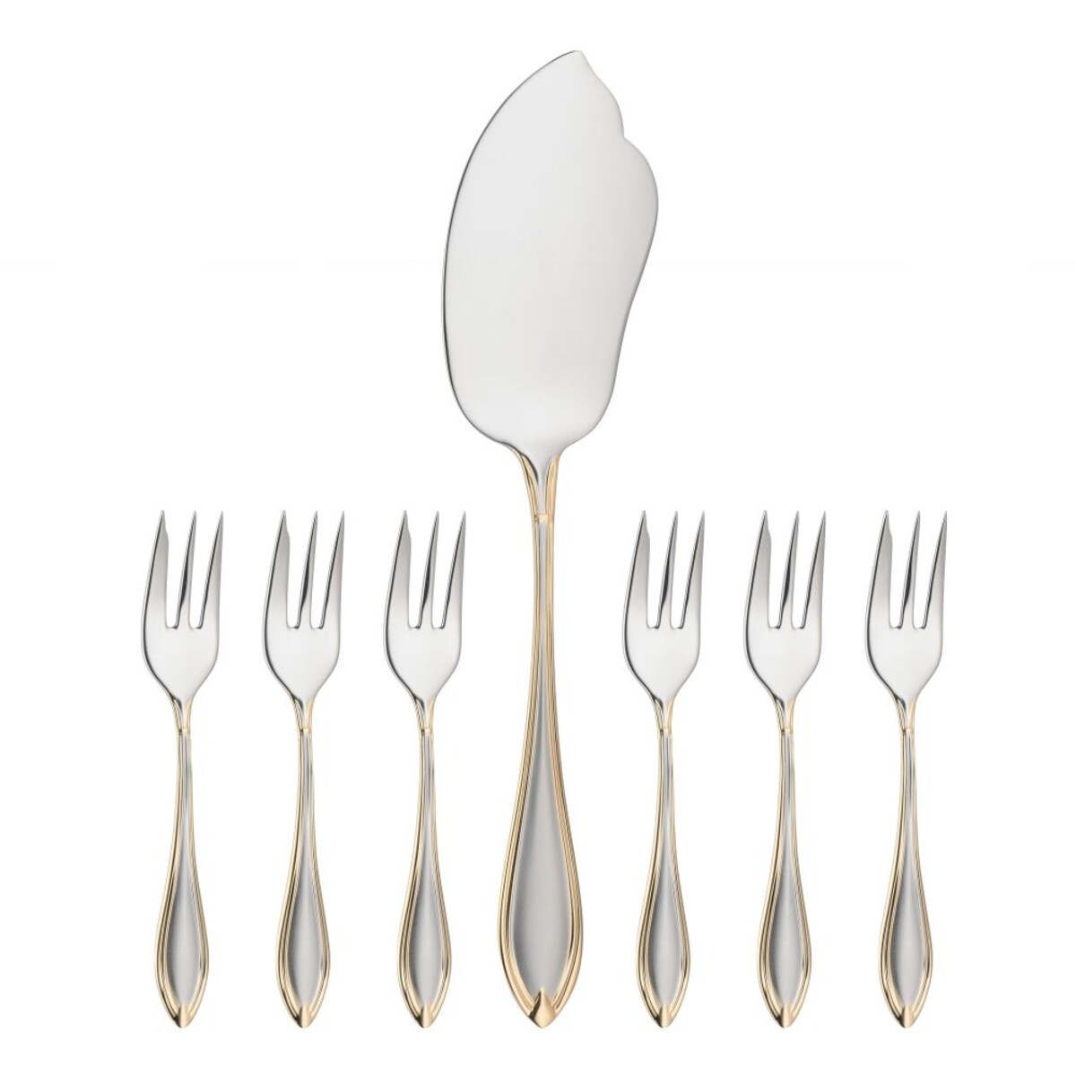 VILLA ITALIA Zestaw widelczyków do ciasta z łopatką dla 6 osób ACAPULCO