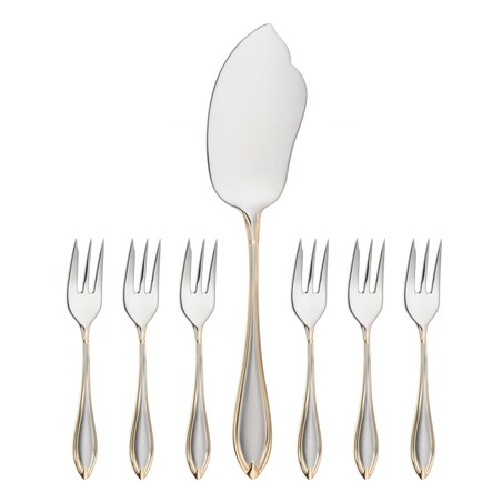 VILLA ITALIA Zestaw widelczyków do ciasta z łopatką dla 6 osób ACAPULCO