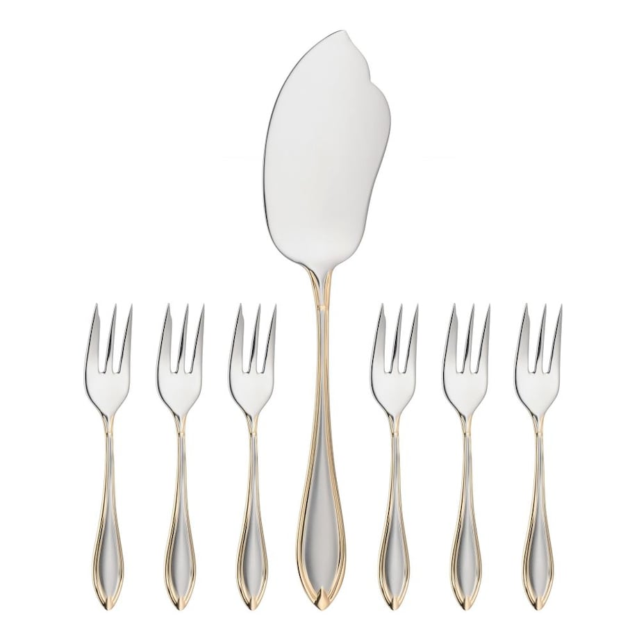 VILLA ITALIA Zestaw widelczyków do ciasta z łopatką dla 6 osób ACAPULCO