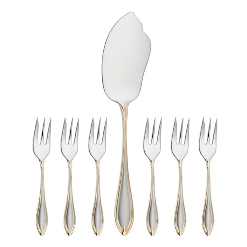 VILLA ITALIA Zestaw widelczyków do ciasta z łopatką dla 6 osób ACAPULCO