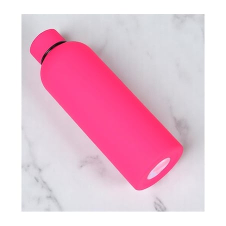 Bidon, butelka termiczna 500ML, stal nierdzewna z powłoką SOFT TOUCH fuksja BD46F