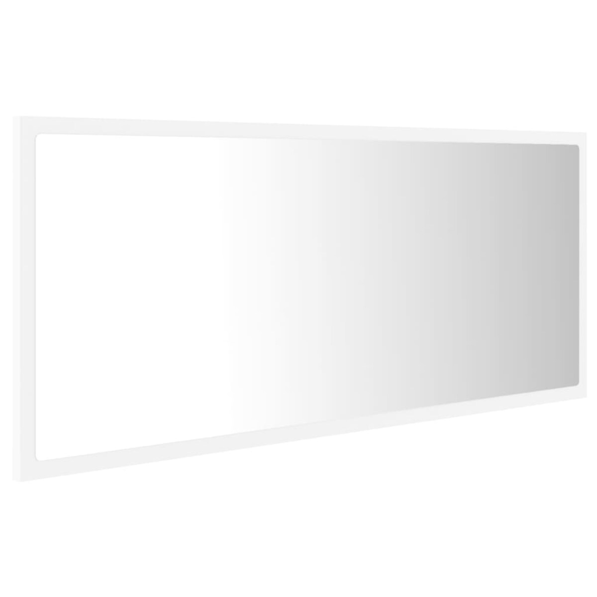 vidaXL Lustro łazienkowe z LED, białe, 100x8,5x37 cm, akryl