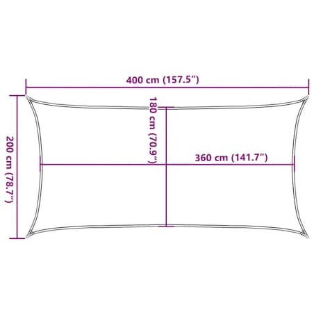 vidaXL Żagiel przeciwsłoneczny, 160 g/m², brązowy, 2x4 m, HDPE