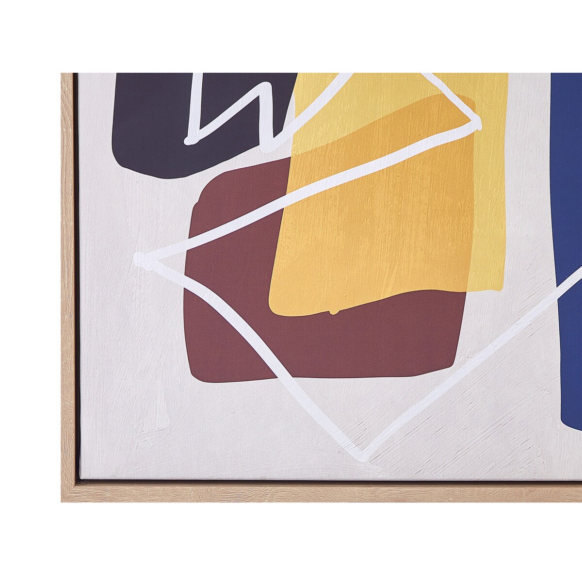 Obraz na płótnie w ramie abstrakcyjny 63 x 93 cm wielokolorowy FRISA