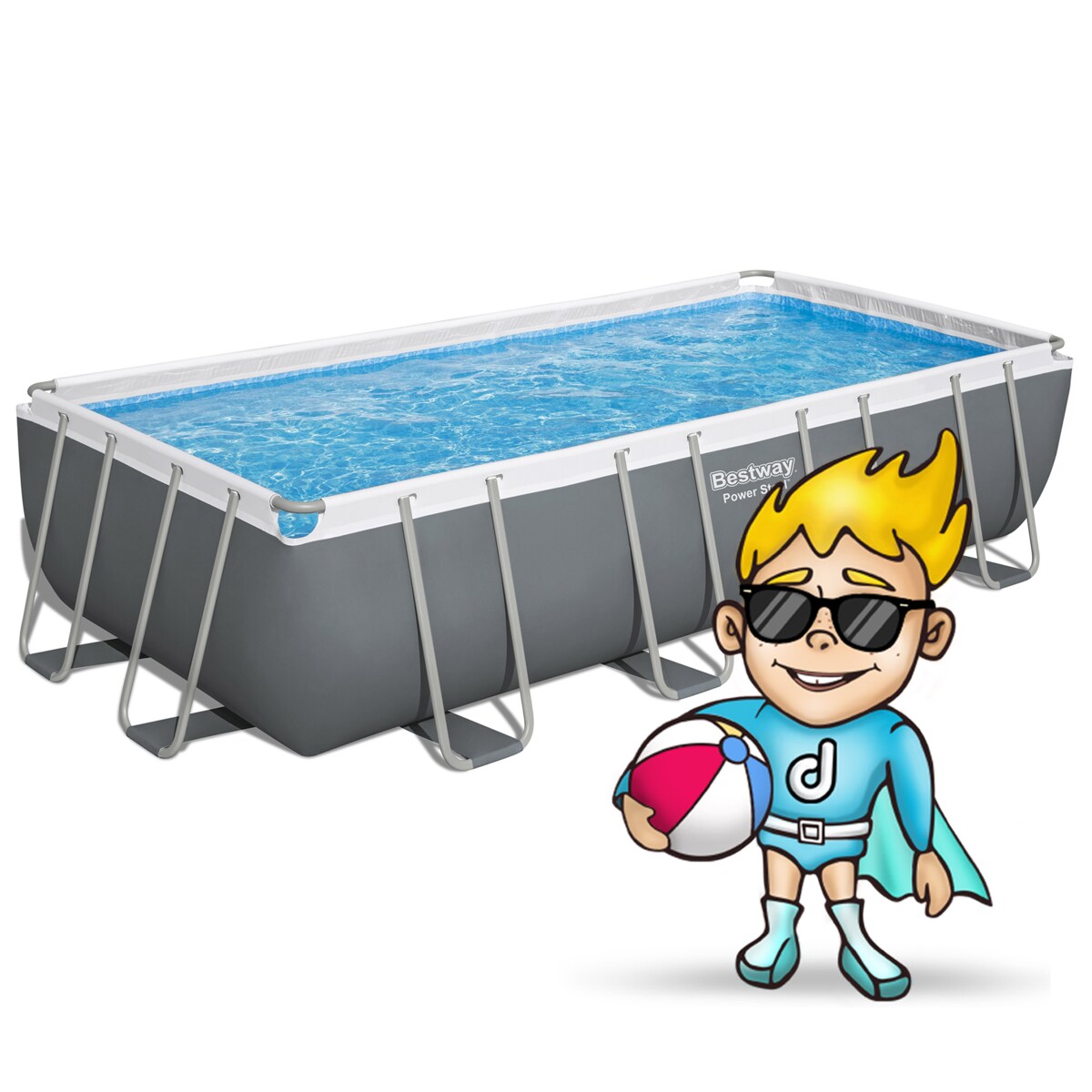 Basen stelażowy ogrodowy 549x274x122cm Bestway zestaw 18w1