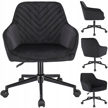 Fotel NAPOLI czarny na czarnej stopie