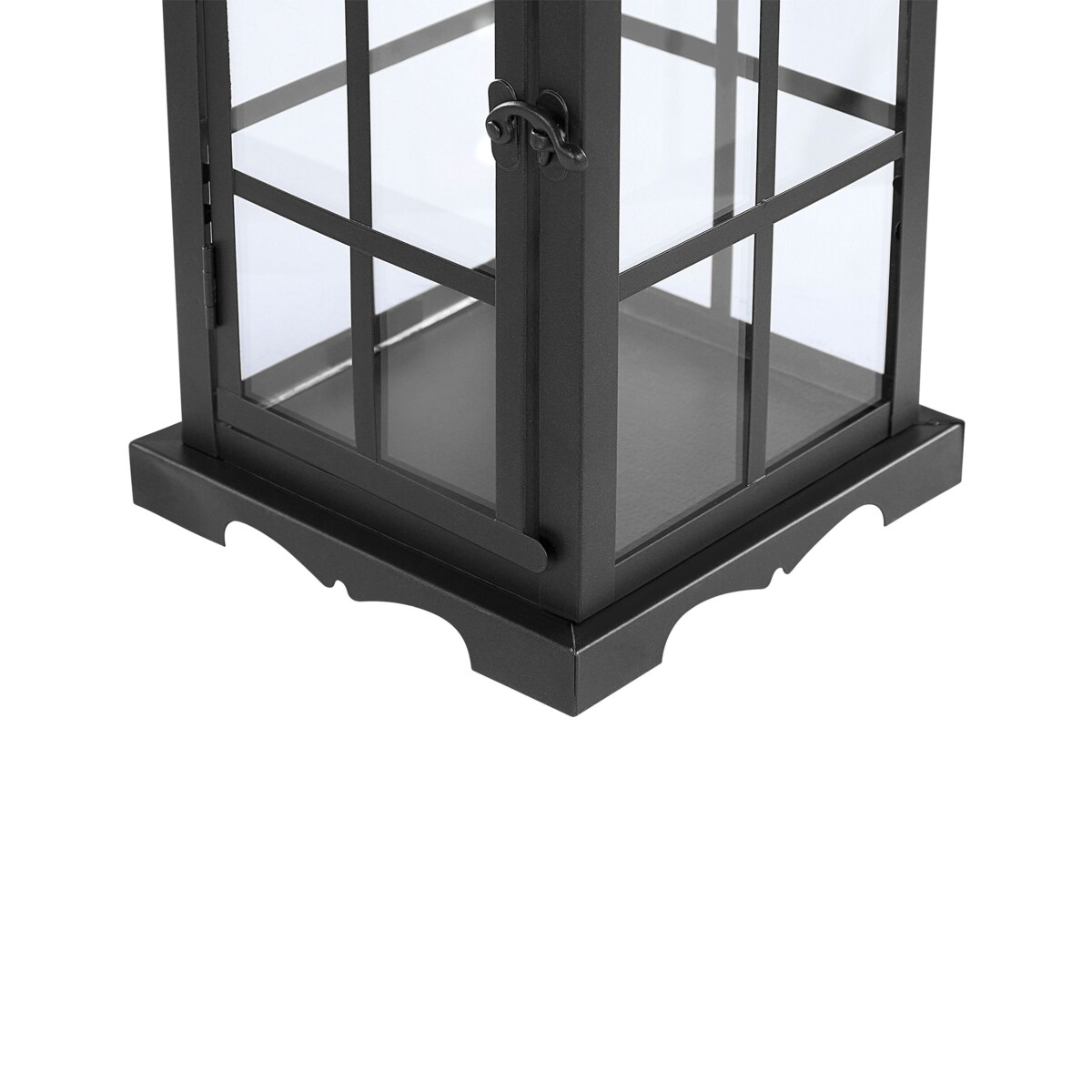 Lampion metalowy 45 cm czarny CLARA