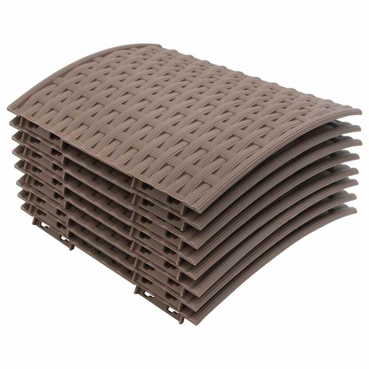 vidaXL Osłona pod choinkę, brązowa, Ø65x23 cm, plastikowa