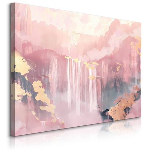 Obraz Na Płótnie Do Salonu Chiński Krajobraz Wodospady Styl Glamour 70x50cm