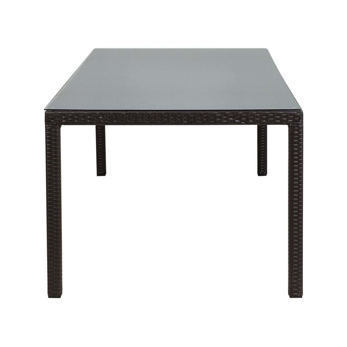 Stół ogrodowy z technorattanu 220 x 100 cm brązowy ITALY