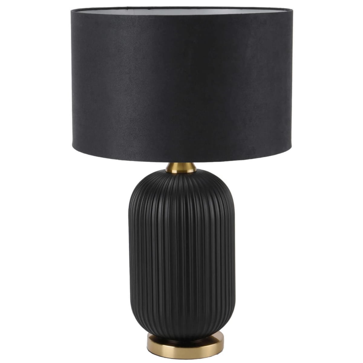 Stołowa lampa Tamiza LP-1515/1T big abażurowa czarna złota