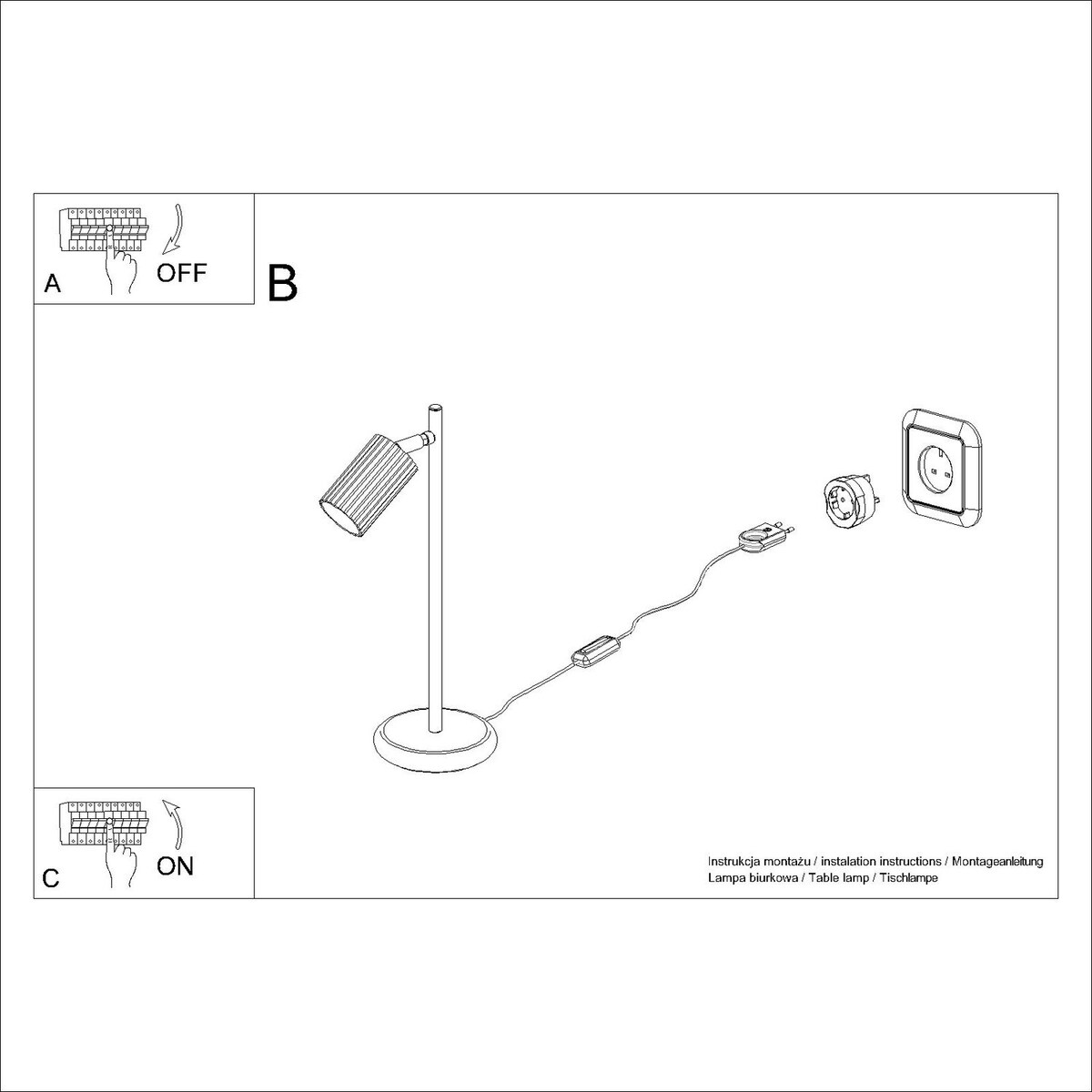 Lampa biurkowa KARBON ultramaryna